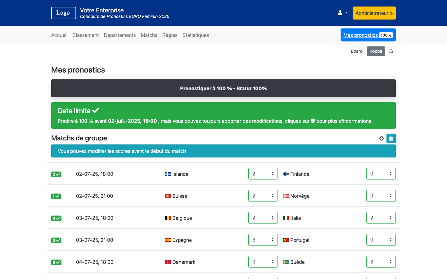 Coupe d'Europe Féminin 2025 - Coupe du Monde 2026